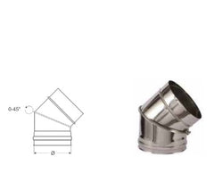 CURVA INOX Acciaio 304 Lucida Regolabile  Multiclima