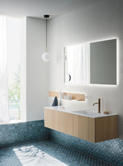 Mobile bagno Arbi modello SKY ONDINA legno Olmo chiaro L 140.6 cm X P 50.5 cm