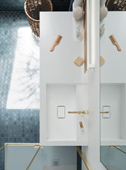 Mobile bagno Arbi modello SKY ONDINA legno Olmo chiaro L 140.6 cm X P 50.5 cm