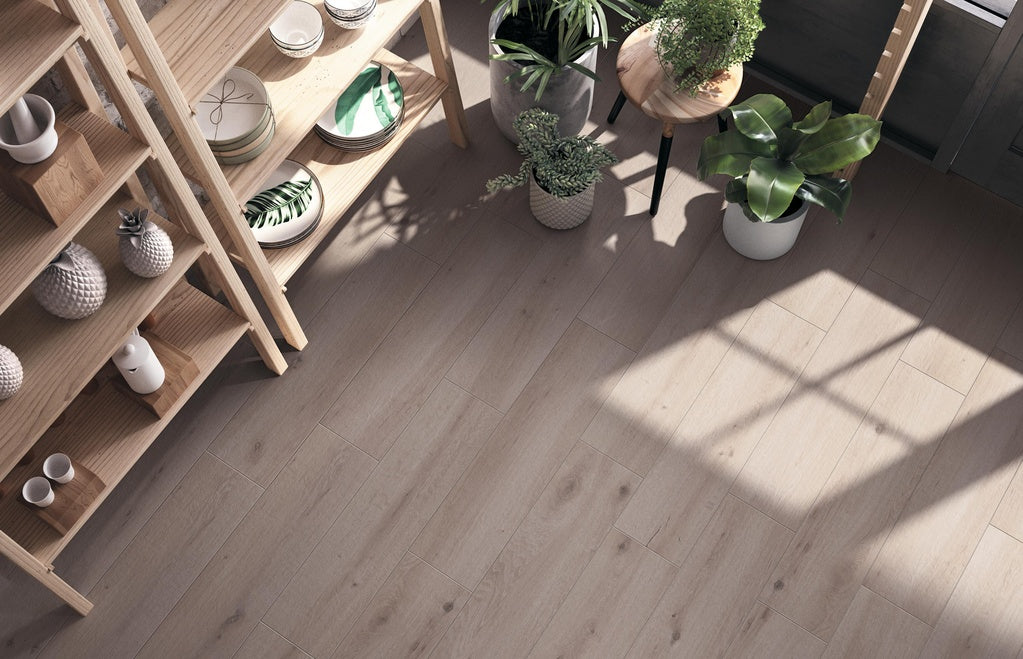 Pavimento in gres porcellanato effetto legno Atlas Concorde BREATH WHITE 22,5 x 90 rettificato