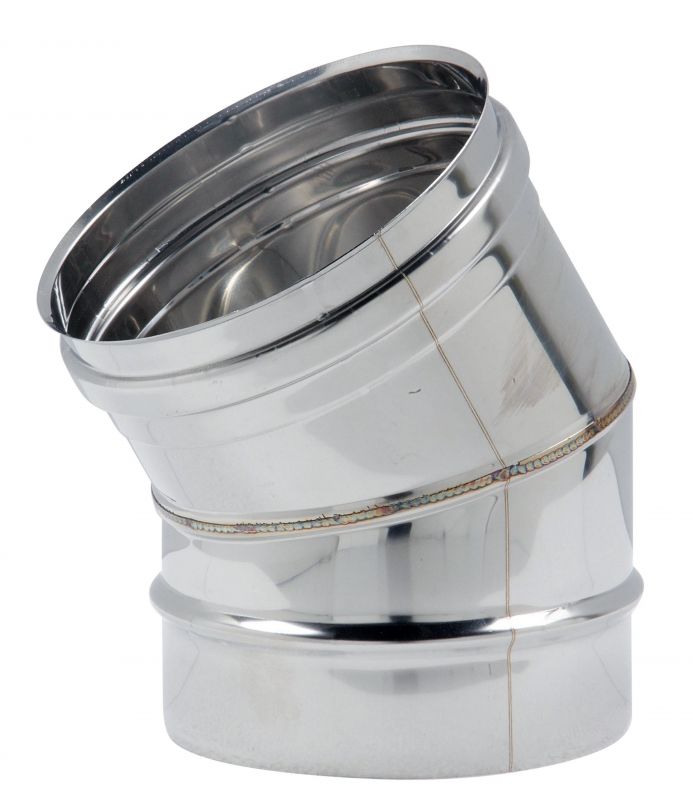 CURVA INOX 45° Acciaio 316 Lucido Multiclima