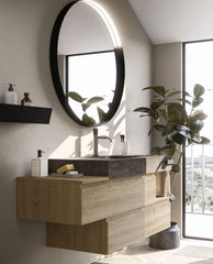 Mobile bagno Arbi modello HO.ME PLUS melaminico Sappada L 135 x P 50 cm