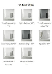 Parete fissa per abbinamenti Samo CEE SUPER profilo cromo - vetro temperato trasparente