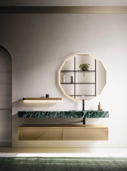 Mobile bagno Arbi modello DECOR 12 laccato Oro metal L 170 x P 50 cm