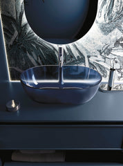 Mobile bagno Arbi modello DECOR 10 laccato blu opaco L135 x P50 cm