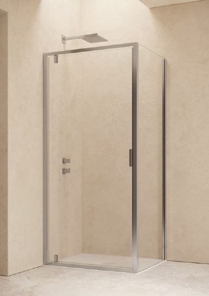 Parete fissa per abbinamenti Samo CEE SUPER profilo cromo - vetro temperato trasparente