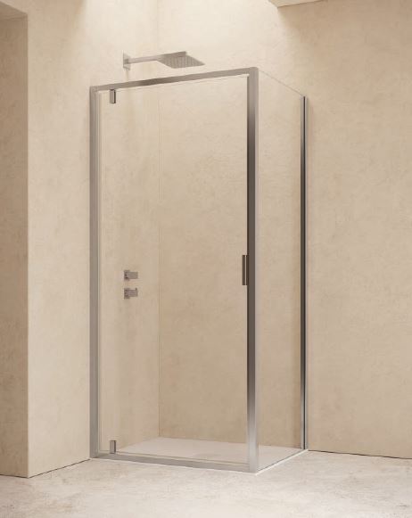 Parete fissa per abbinamenti Samo CEE SUPER profilo cromo - vetro trasparente