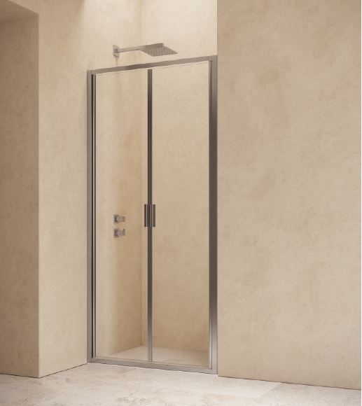 Porta saloon Samo CEE SUPER  profilo cromo - vetro trasparente