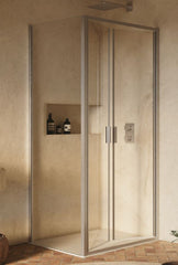 Porta saloon Samo CEE SUPER  profilo cromo - vetro trasparente