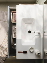Mobile bagno Arbi modello HO.DME PLUS 45° Melaminico Alpago e Polar L 105 X P 45 cm