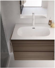 Mobile  bagno Arbi modello HO.ME PLUS Melaminico Traccia e Medina con maniglia J L 140 X P 50 cm
