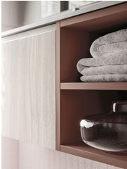 Mobile bagno Arbi modello HO.ME PLUS 45° Melaminico Marmolada L 140 X P 50 cm
