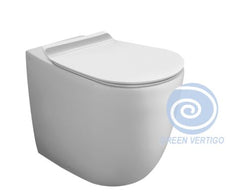 Sanitari Simas serie VIGNONI filo muro: vaso carenato con scarico  GREEN VERTIGO, sedile soft- clcose,bidet .