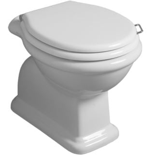 Sanitari Simas serie LANTE: vaso con scarico a pavimento , sedile soft- close, bidet.