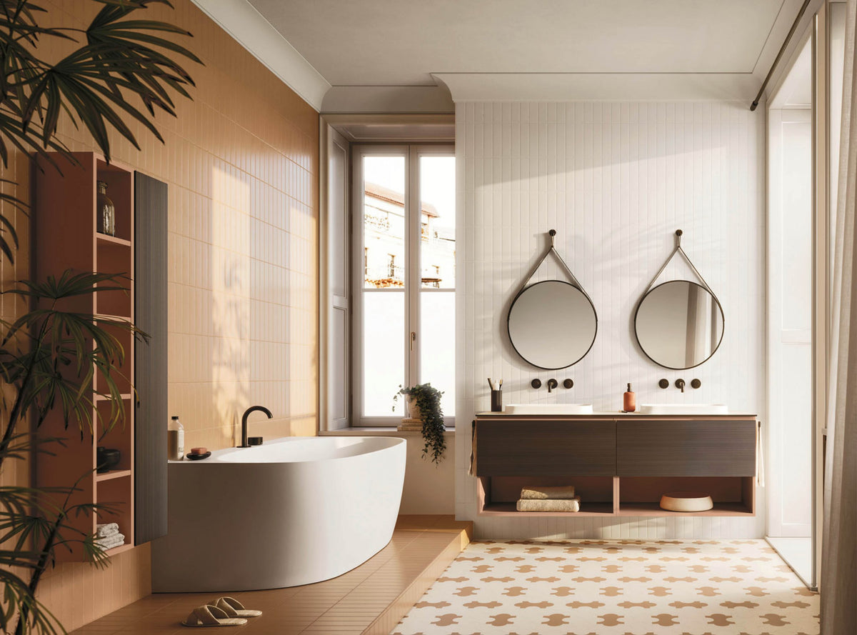 Mobile bagno Arbi modello HO.ME PLUS 45°  Melaminico Traccia e Flamingo L1 70 X P 50cm