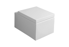 Sanitari Simas serie FROZEN sospesi: vaso, sedile soft-close, bidet.