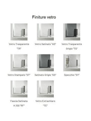 CEE Super porta scorrevole Samo profilo cromo - vetro temperato trasparente