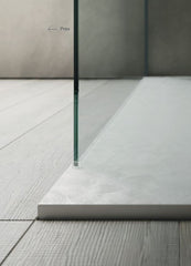 UNIKO walk-in Ibra profilo cromo - vetro temperato trasparente
