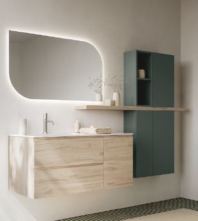 Mobile bagno Arbi modello HO.ME PLUS maniglia J colore Nevegal e Fauna L 215 X  P 50 cm