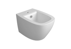Sanitari Simas serie JUNIPER sospesi: vaso, sedile soft-close, bidet.