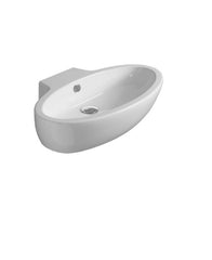 Lavabo da appoggio o sospeso monoforo Simas LFT