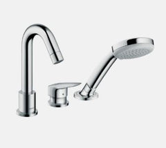 LOGIS rubinetteria Hansgrohe 3 fori monocomando bordo vasca con Secuflex