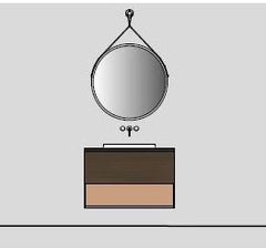 Mobile bagno Arbi modello HO.ME PLUS 45°  Melaminico Traccia e Flamingo L1 70 X P 50cm