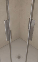 Porta saloon Samo CEE SUPER  profilo cromo - vetro trasparente