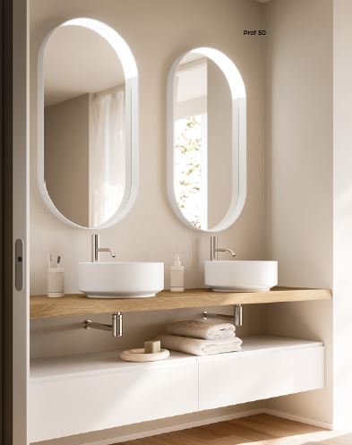Mobile bagno Arbi modello HO.ME PLUS Melaminico Polar maniglia J L 170 X P 52/54