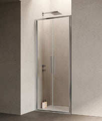 HEXA porta saloon Samo profilo cromo - vetro temperato trasparente