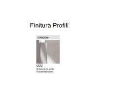 Porta battente con due fissi in linea Samo ZENITH finitura profilo cromo - vetro temperato trasparente