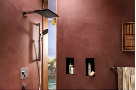 Braccio Doccia Hansgrohe 389 Mm – Nero Opaco – Per Soffione Doccia – Installazione Standard DN15