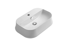 Lavabo rettangolare  60 X 42 da appoggio monoforo Simas SHARP