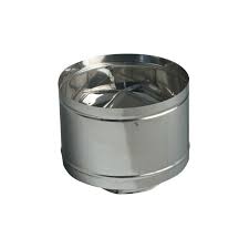 Comignolo inox a botte Antivento d. 180 F