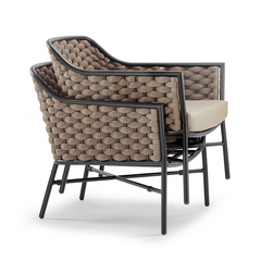 Poltroncina da giardino Grattoni PANAMA antracite/marrone